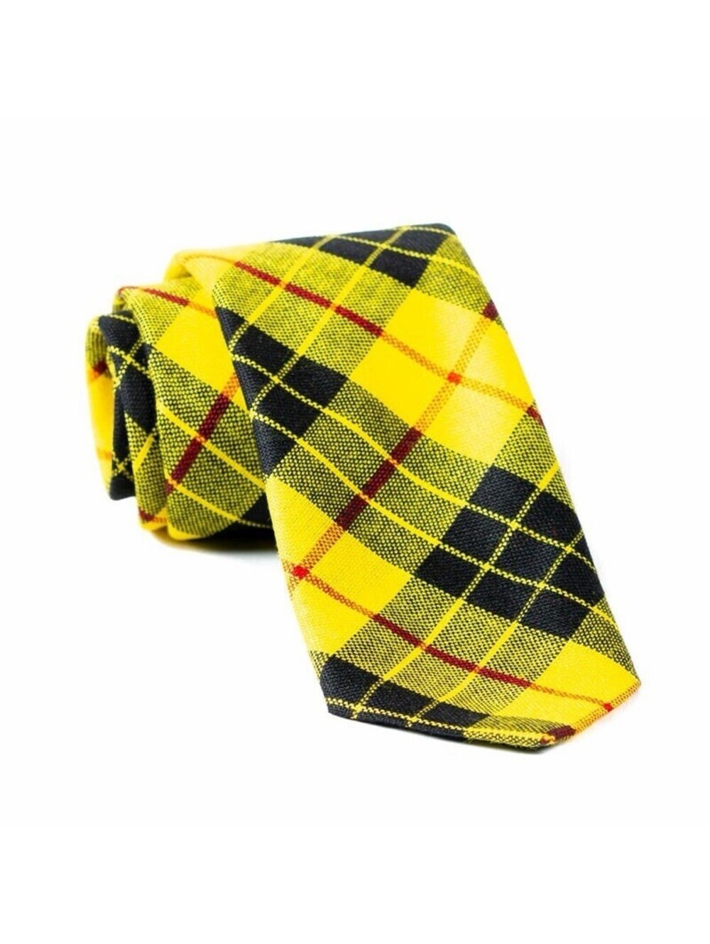 Vintage MacLeod of Lewis Scottish Tartan 100% Wool Clip-On Tie Made in Scotland